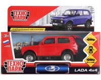 Машинка инерционная "Lada 4х4" (красная)