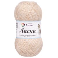 Пряжа "Ласка №090" (100 г; 370 м; кремовый)