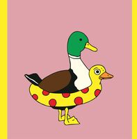 Картина по номерам "Double Duck" (200х200 мм)