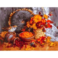 Картина по номерам "Осенние ягоды" (300х400 мм)