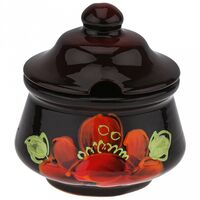 Сахарница керамическая "Мак чёрный" (300 мл)