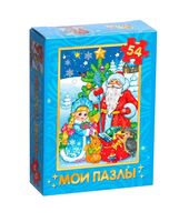 Пазл "Дедушка Мороз и Снегурочка" (54 элемента)