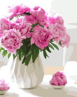 Картина по номерам "Букет розовых пионов" (400х500 мм)
