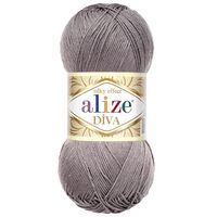 Пряжа "Diva №348" (100 г; 350 м; серый)