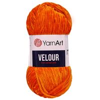 Пряжа "Velour №865" (100 г; 170 м; оранжевый)
