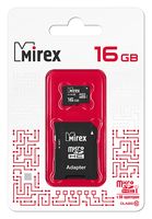 Карта памяти microSDHC UHS-I 16GB Mirex Class 10 (с адаптером SD)