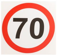 Наклейка автомобильная "Ограничение скорости 70 км/ч"