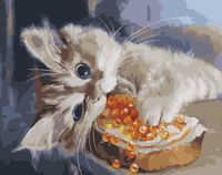 Картина по номерам "Завтрак успешных котов" (400х500 мм)