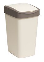 Ведро для мусора "Tandem. С подвижной крышкой" (20 л; слоновая кость)