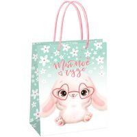 Пакет бумажный подарочный "Cute rabbit" (18х23х10 см)