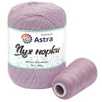 Пряжа "Пух норки №024" (50 г; 290 м; лаванда)