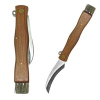 Нож грибника со щёточкой (14 см)