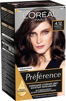 Краска для волос "Preference" тон: 4.12, глубокий коричневый