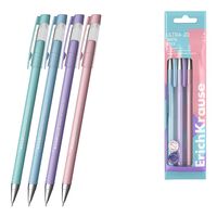 Набор ручек шариковых синих "Ultra-20 Stick Pastel" (0,7 мм; 4 шт.)