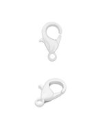 Замок для бижутерии "Карабин" (10 мм; 5 шт.; серебро)