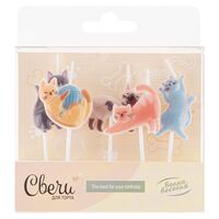 Набор свечей для торта "Милые котята" (5 шт.)