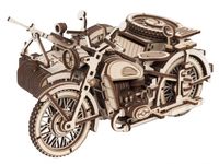 Сборная деревянная модель "Мотоцикл с коляской"