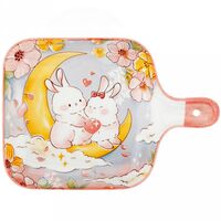 Блюдо фарфоровое "Зайки" (222х155х30 мм)