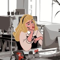 Картина по номерам "Скучающая принцесса" (200х200 мм)