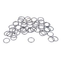 Кольцо соединительное для бижутерии (8 мм; 50 шт.; черный никель)