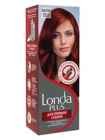 Крем-краска для волос "Londa Plus. Для упрямой седины" тон: 66/46, красная вишня