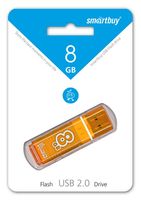 USB Flash Drive 8Gb Smartbuy Glossy series (Orange)