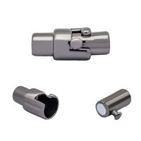 Замок магнитно-поворотный для шнурка (3х15 мм; 2 шт.; черный)