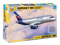 Сборная модель "Региональный пассажирский авиалайнер "Суперджет 100" (масштаб: 1/144)