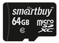 Карта памяти micro SDXC 64Gb SmartBuy Class 10 (без адаптера)