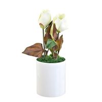 Цветок искусственный "Белые цветы" (49 см)