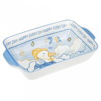 Блюдо-шубница фарфоровое "Утиные истории" (232х138х53 мм)