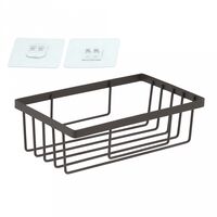 Полка для ванной металлическая "Акцент" (19,5х12х6,5 см; серо-коричневый)