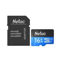 Карта памяти micro SDHC 16GB Netac P500 Class 10 (+ адаптер)