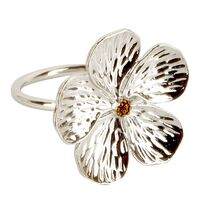 Кольцо для салфеток "Blossom" (40х40х40 мм; серебристый)