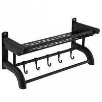 Полка для ванной металлическая "Стелла" (40х15х15 см; черный)