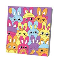 Картина по номерам "Милые зайчата" (150х150 мм)