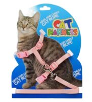 Шлея с поводком "Cat Harness" (розовая)
