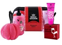 Подарочный набор "Ягодное вино" (патчи, гель для душа, крем для рук, мочалка)