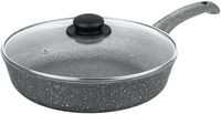 Сковорода алюминиевая с крышкой, 28 см "Серый мрамор. Индукция"