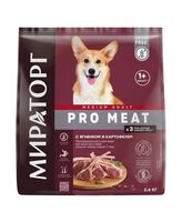 Корм сухой для собак "Pro Meat. Для средних пород" (2,6 кг; ягнёнок и картофель)