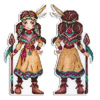 Набор для вышивания на пластиковой канве "Дочь вождя" (80х160 мм)