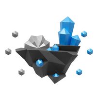 3D-конструктор "Остров с кристаллами" (лазурный)