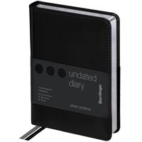 Ежедневник недатированный "Silver Pristine" (А6; черный)