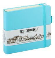 Скетчбук "Sketchmarker" (120х120 мм; небесно-голубой)
