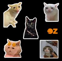 Набор 3D наклеек "Коты. Мемы 2"