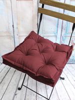 Подушка на стул "2D" (45х45 см; темно-бордовая)