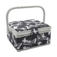 Шкатулка-органайзер для рукоделия "Бабочки" (19,5х19,5х11 см)