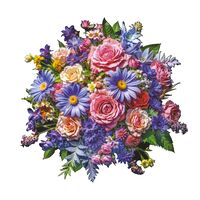 Деревянный пазл "Нежный букет" (200 элементов)