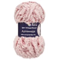 Пряжа "Артемида №10" (100 г; 60 м; бордо/белый)