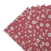 Фетр листовой мягкий "Цветочки" (20х27 см; темно-красный; 10 листов)